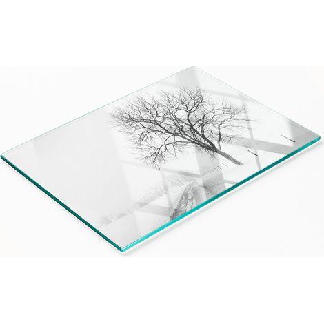 Planche décorative multifonctionnelle pour cuisine, motif sapin d'hiver durci, 80 x 52 cm (1/5)