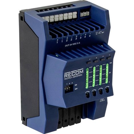 [GEBRAUCHT] B-Ware Recom Elektronischer Schutzschalter RACPRO1-4SP 24V 5A Sicherungsschutzgerät (1/2)