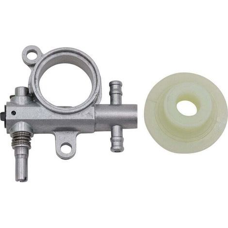 Kettensägenölpumpenbaugruppe mit Ritzel und Schneckenrad, Ersatzteile, kompatibel mit 25 cm³ und 38 cm³ (1/4)