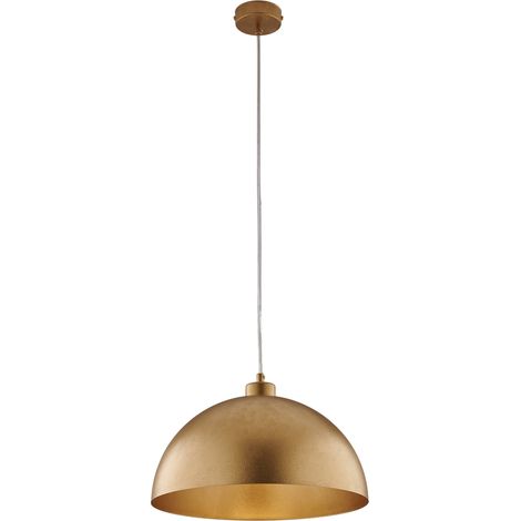 Sospensione Industrial 1 Luce Marcus In Ferro Laccato Oro Diam 35 (1/3)