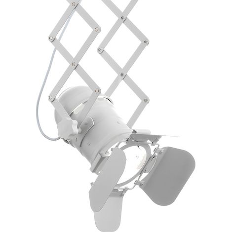 Verstellbare Pantograf-Pendelleuchte aus weißem Aluminium Flexible White (1/4)