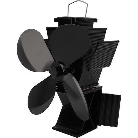 Ventilateur cheminée 4 ailettes avec jauge température aimantée circulateur d'air thermique pour poêle à bois maison (1/5)