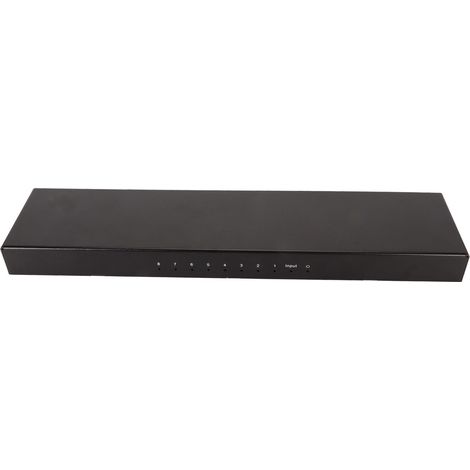 Répartiteur d'interface multimédia HD 1x8 4K 30 Hz 3D (1 entrée, 8 sorties) pour TV et projecteur (100-240 V, prise européenne) (1/5)
