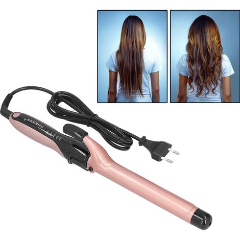 Fer à friser chauffant en céramique PTC de 25 mm, fer à friser pour grandes ondulations, outil de coiffure portable, norme européenne 220-240 V (1/5)