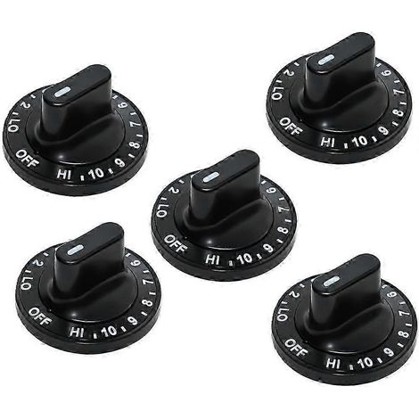 Lot de 5 boutons de commande de brûleur de rechange 12200035 compatibles avec les cuisinières Jenn Air, Whirlpool et Kenmore AH WHBYV (1/4)