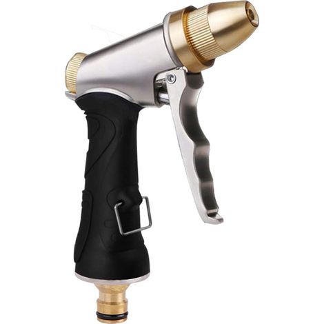 Pistola pulverizadora de jardín ajustable, ideal para lavar coches, limpiar mascotas, jardines y aceras. (1/5)