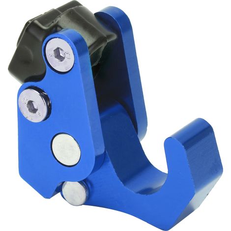 Crochet Moto Universel CNC Aluminium Casque Sac Bagagerie Support Fixation Porte-Casque Bleu (1/5)