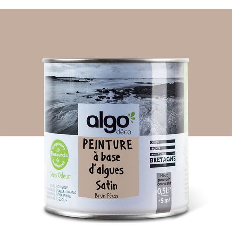 Peinture écologique Algo - Satin - Brun Pécan - 0.5L (1/5)