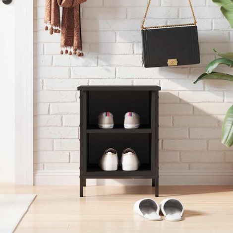 vidaXL Armoire à chaussures noir 38x35x50 cm bois d'ingénierie (1/5)