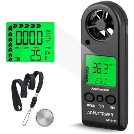 LCD Digital Wind Speed Meter with Backlight for Windsurfing, Sailing, Fishing etc (1/5)