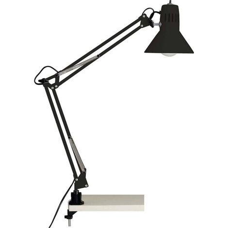 Brilliant lampe, lampe de bureau Hobby noir, métal, 1x A60, E27, 40W, lampes normales (non incluses), A ++ (1/2)