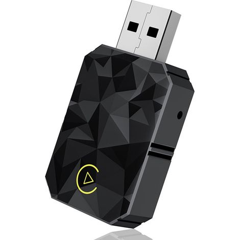 Adaptador inalámbrico CarPlay - Convertidor para coche - Conectividad para coche - Conexión rápida y estable - Diseño compacto - Negro (1/5)