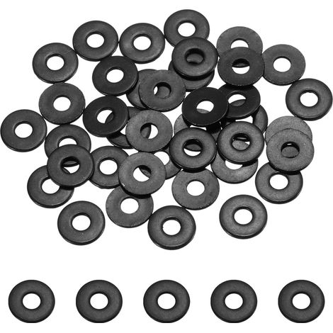 60 Pièces Rondelles Plates M3 DI x 9 mm DE En Acier Inoxydable 304 Avec Revêtement De Zinc Noir Pour Vis Et Boulons (1/5)