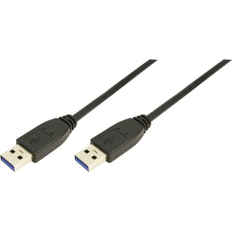 LogiLink Câble USB USB 3.2 Gen1 (USB 3.0) USB-A mâle, USB-A mâle 1.00 m noir CU0038 R68675 (1/4)
