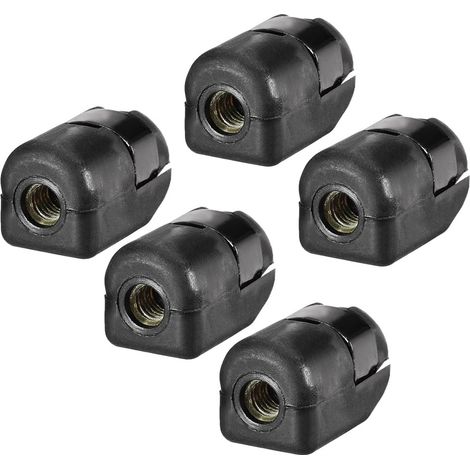 Raccord extrémité Ressort à gaz Connecteur Noir M6 Filetage Femelle PA66A5 5pcs (1/5)