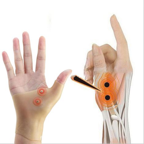 Gants De Soutien Magnétiques Avec Gel - Pour Arthrite Et Syndrome Du Canal Carpien - Protection Sportive Et Massage - Paire