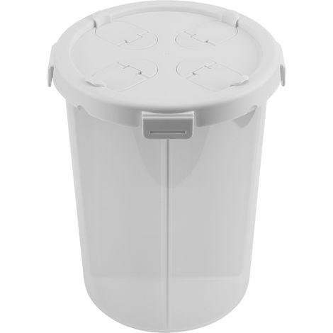 Boîte de rangement alimentaire pour céréales, semi-transparente, 4 compartiments, blanche (3, 6 L) (1/5)