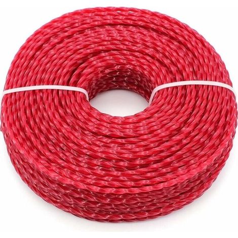 Filo di nylon universale da 3,0 mm per decespugliatore, filo di nylon ad alta resistenza per testina di decespugliatore con avvitatore a percussione per giardinaggio (3 mm x 50-60 m)