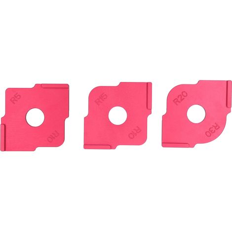 3Pcs Gabarit de Découpe à Rayon d'Angle pour Menuiserie, Outil de Positionnement Semi-Circulaire (1/5)