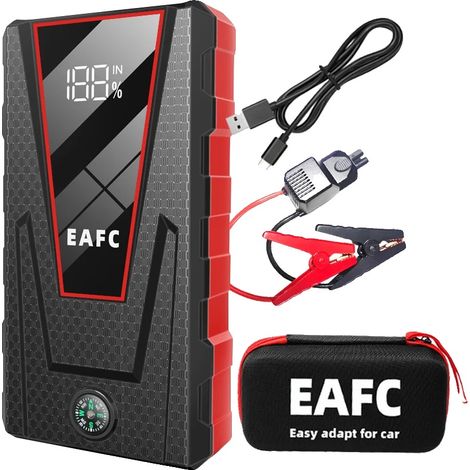 Avviatore di emergenza per auto, corrente di picco 1200A, ricarica USB, custodia in EVA con clip intelligente (1/2)