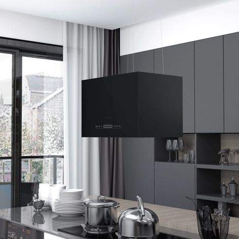 INLIFE Hotte suspendue à LCD tactile 55 cm Acier enduit de poudre (1/5)