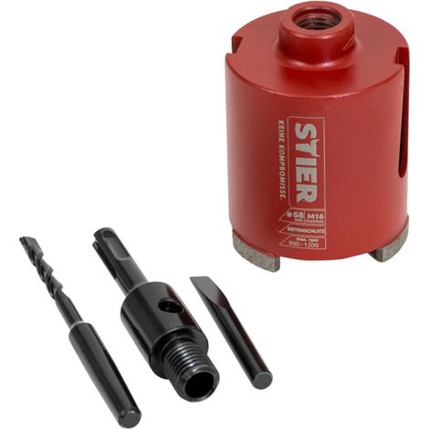Jeu de couronnes à sec STIER, M16 SDS, 68 mm