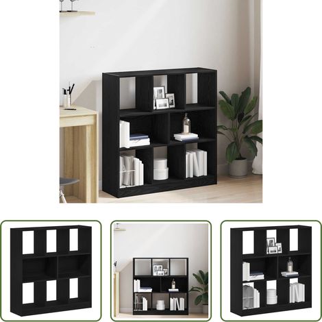 Bücherregal Holz - Bücherregal Schwarz Eichen-Optik 97,5x29,5x100 cm Holzwerkstoff (1/5)