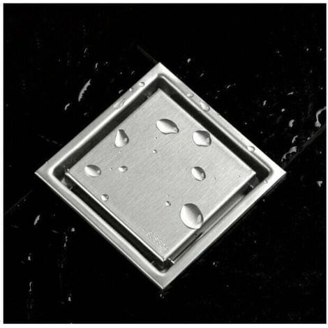 Siphon de sol carré 10 x 10 cm en acier inoxydable SUS 304 – Drain de douche déodorant – Installation rapide et efficace (1/3)