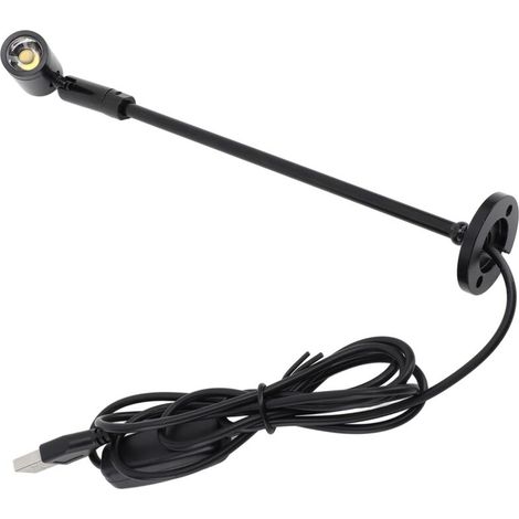LED-Bodenstrahler für Schmuckpräsentation, Mini-USB-betriebene Aluminiumlampe für Kunstmalerei, natürliches Schwarzlicht - Crezuo