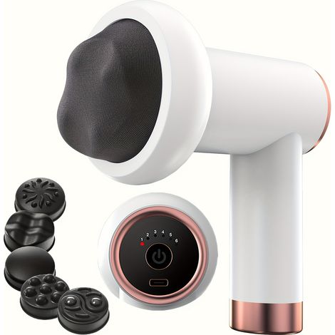 Massaggiatore elettrico portatile multifunzionale 5 in 1, dispositivo di bellezza per addome, gambe e vita - Bianco (1/5)
