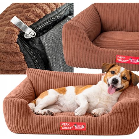 Hundebett Cord braun M (10) (1/5)