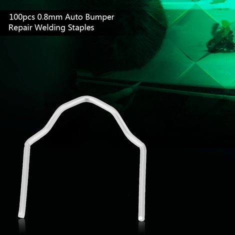 Lot de 100 agrafes de soudure pré-découpées 0,8mm pour réparation pare-chocs auto, outil de fixation en forme de V, kit de carrosserie. (1/5)