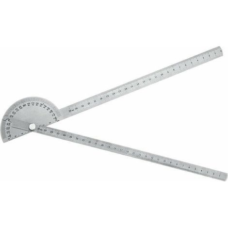 Tête Ronde Rapporteur D'angle, Inoxydable Acier Rapporteur Chercheur Angle, Tête Ronde Bras Mesure Règle Outil, pour Ingénieur, Mesure D'angle, Dessin D'étudiant (1/5)