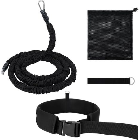 Ceinture de Natation avec Sangle Élastique de Résistance 2,5-7,5 m - Harnais d'Entraînement en Piscine pour Adultes et Enfants - Nage sur Place sans Contre-Courant - Équipement Fitness (1/5)