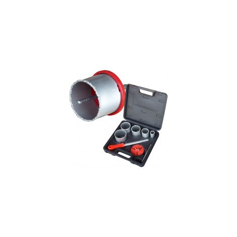 Punte per carotaggio in metallo duro - set di 5 punte per carotaggio in metallo duro Ø 33 / 53 / 67 / 73 / 83 mm OUTIFRANCE