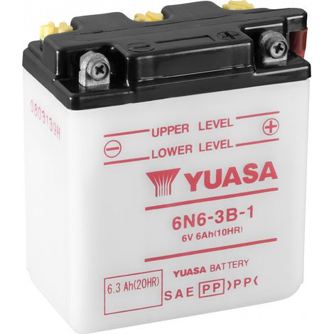 Batterie moto YUASA 6N6-3B-1 6V 6.3AH (1/3)