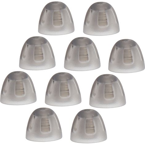 10 Dômes Souples Ouverts pour Prothèses Auditives - Lot de 10 Pièces de Remplacement Noir 5mm pour Seniors et Personnes Malentendantes (1/5)