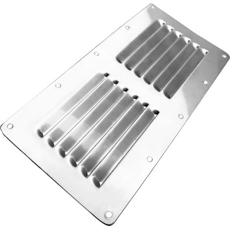 General Marine Ventilation Systems Couvercle à persiennes en acier inoxydable à double trou Convient pour divers compartiments de bateau Résistant à l'érosion (1/4)