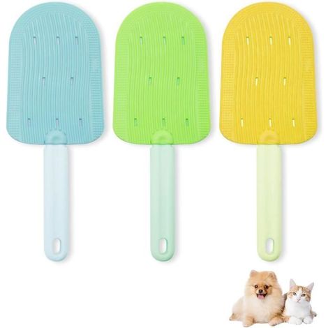 Brosse pour chat - Non spécifié - Lot de 3 - Caoutchouc TRP - Design moderne - Poils arrondis (1/4)