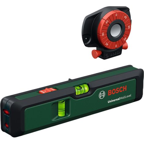 niveau à bulle laser UniversalWallLevel (niveau à bulle, laser ligne pour des alignements faciles sur des murs jusqu’à 5 m, point laser pour des reports en hauteur jusqu’à 20 m, boîte e-commerce) (1/5)