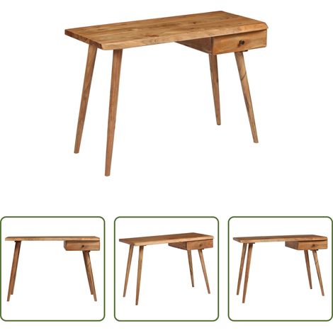 vidaXL Akazienholz Nachttisch - Schreibtisch Akazienholz Massiv 110 x 50 x 76 cm (1/5)