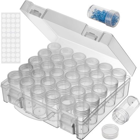 Boîte de Rangement pour Perles et Broderie Diamant avec 30 Flacons (1/5)