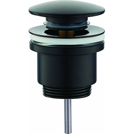 Vidage rond clic-clac noir mat Piralla Rubinetterie Noir mat - RWBonde de lavabo (1/3)