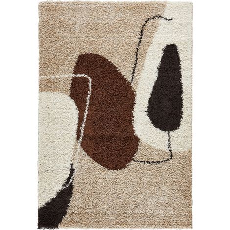 Tapis Palerme géométrique marron intérieur 1800g/m² - 80 x 140 cm (1/5)