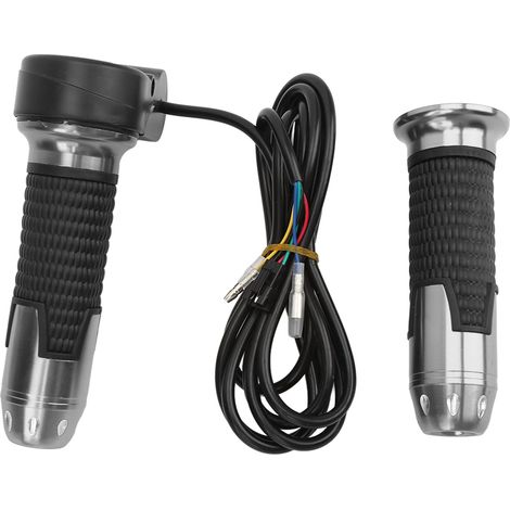 Universeller 12V-99V Gasgriff für E-Bikes/E-Scooter, mit Knopf, grau (1/5)
