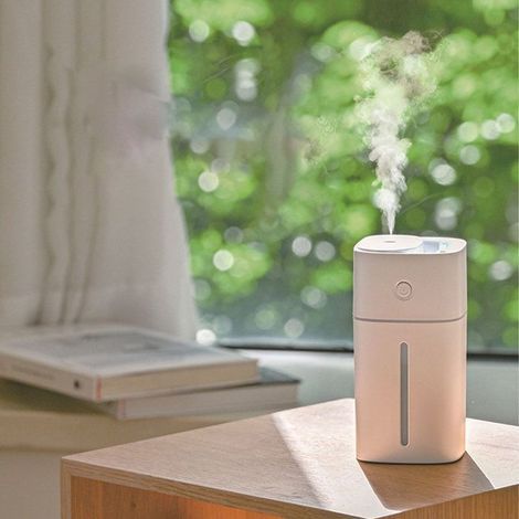 BelleRise – USB-aufladbarer Luftbefeuchter – Befüllung von oben, 2 Nebelmodi, 2000 mAh – Leise, Umgebungslicht (1/5)