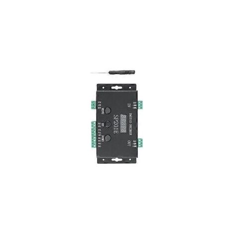 SP201E RGB-LED-Streifen-Controller, DMX512-Decoder, unterstützt 3072 Kanäle, kompatibel mit einer Vielzahl von Crezuo-Produkten.
