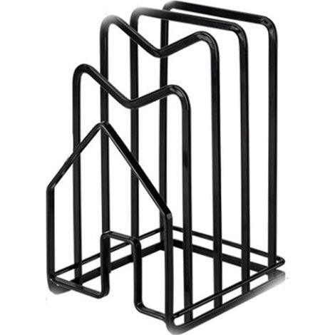 Support de rangement de bureau (1 pièce), qui peut contenir des couvercles de casseroles et des planches à découper sans perçage. (1/4)