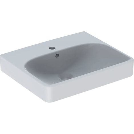 Geberit Smyle Square - Lavabo 50x41 cm, con troppopieno, foro per miscelatore, bianco 500.256.01.1 (1/5)