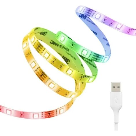 Ruban Lumineux Led À Piles (Incluses) - 1 Mètre - Rvb - Lsak1pirvb